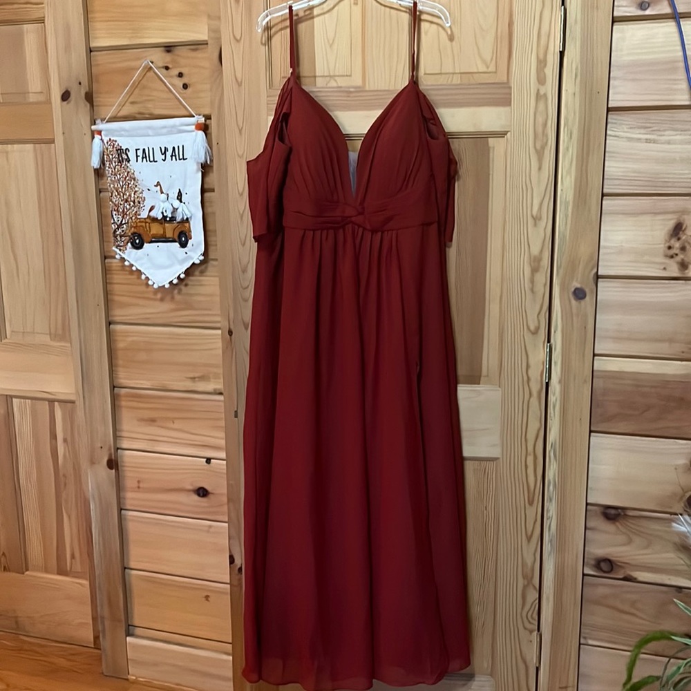 Rust wedding dress